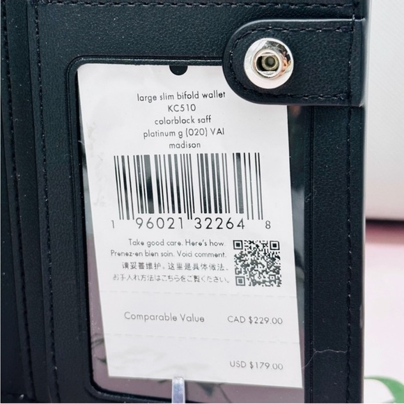 Kate Spade Madison Saffiano Leather Medium Satchel Bag& Large Slim Bifold
Wallet - Picture 15 of 15